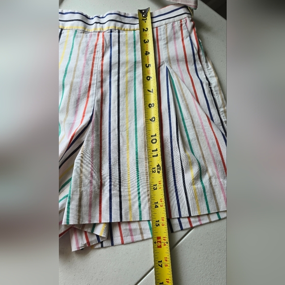 J. Crew striped tie waist shorts Multicolor stripes with bow size 2 - Picture 10 of 12